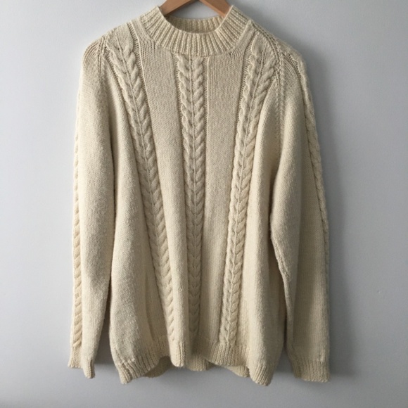 Fisherman coastal cottage crew style sweater - Picture 2 of 6